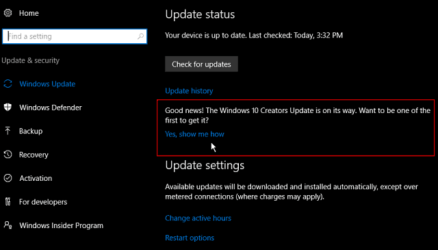 „Windows 10“ kūrėjai atnaujina „Insider Build 15058“, skirtą kompiuteriui