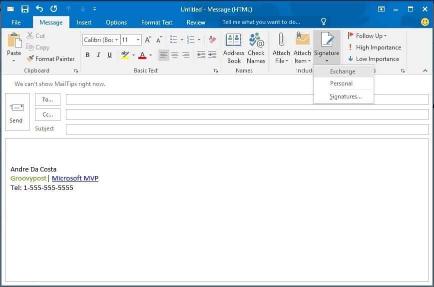 „Outlook 2016“: kaip sukurti ir naudoti parašą