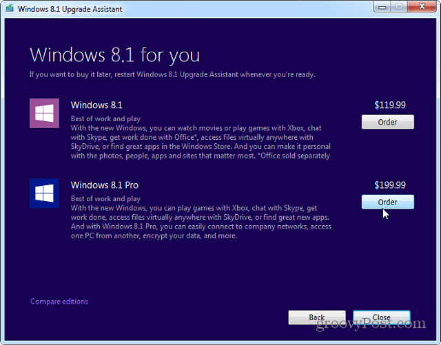 Kaip atnaujinti "Windows 7" į "Windows 8.1" naudojant "Upgrade Assistant"