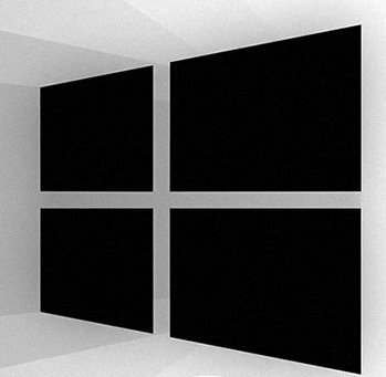 „Windows 10“ juoda