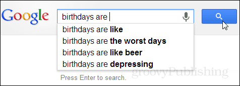 Ką google galvoja apie gimtadienius