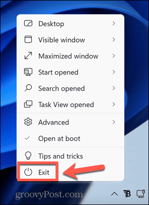 Windows 11 translucenttb išeiti