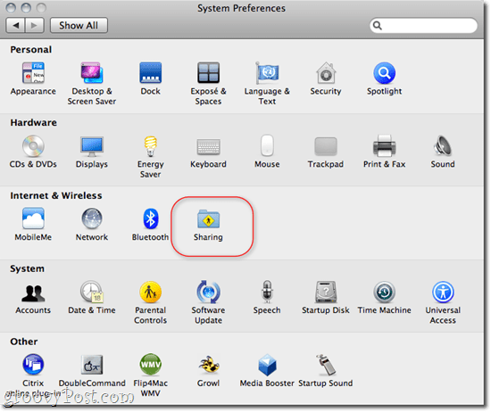 Failų ir aplankų bendrinimas „OS X“ - „Windows 7“