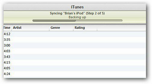 iTunes sinchronizavimas