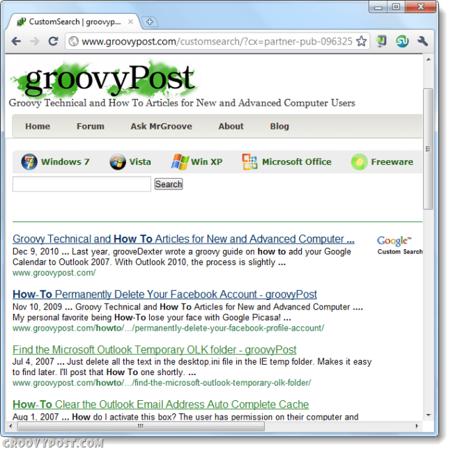 Kaip naudoti „Google“ svetainių paiešką iš „Chrome Omni“ juostos