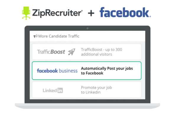 „Facebook“ integruoja „ZipRecruiter“ sąrašus į darbo vietų žymę platformoje.