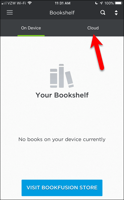 „IOS“ įrenginyje nėra „BookFusion“ knygų