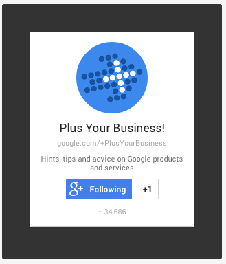 „Google +“ svetainės ženklelis