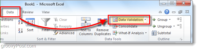 duomenų patvirtinimas „Excel“ 2010 m