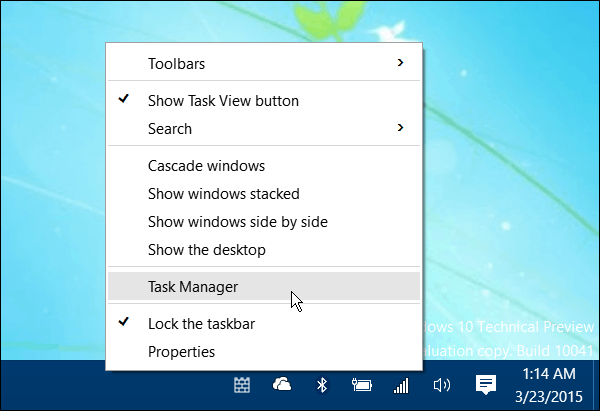 Atidarykite „Windows 10“ užduočių tvarkytuvę