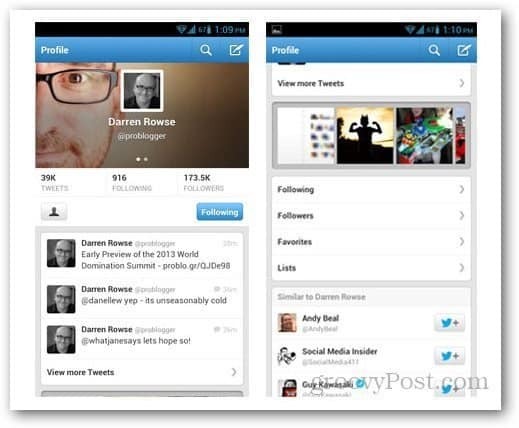 Kas naujo „Twitter“ „Android 3.4“ naujinime