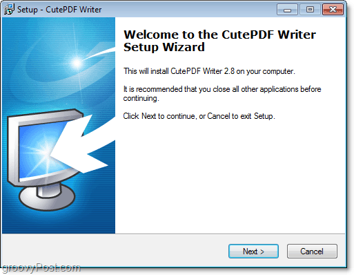 kaip įdiegti cutePDF Windows 7