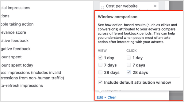 „facebook“ skelbimų tvarkyklės priskyrimo lango palyginimas