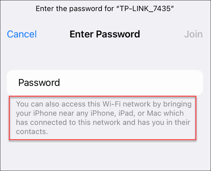 bendrinkite „Wi-Fi“ slaptažodį „iPhone“.