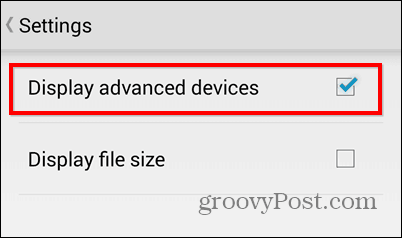 Eksportuokite failus „Dropbox“ „Android“ tiesiai į SD kortelę