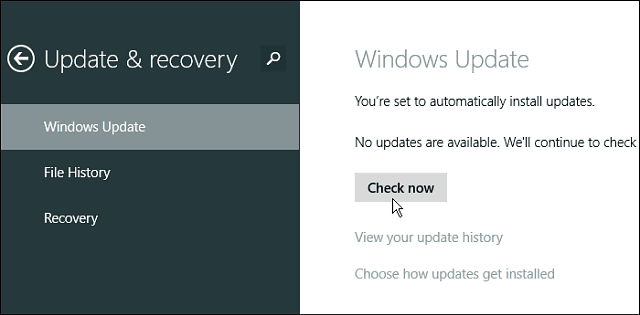 Kaip valdyti naujinimus „Windows 8.1“