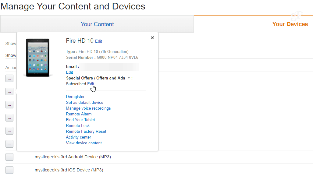 Kaip pašalinti skelbimus iš "Fire HD 10" užrakinimo ekrano
