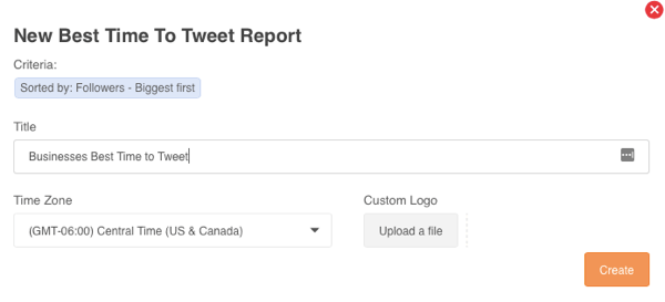 Sugeneruokite „Geriausias laikas tweetuoti“ ataskaitą „Audiense“.