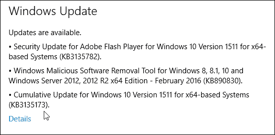 „Windows 10“ kaupiamasis atnaujinimas KB3135173 „Build 10586.104“ prieinamas dabar