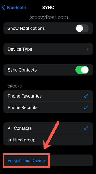 „iPhone“ pamiršk „Bluetooth“ įrenginį