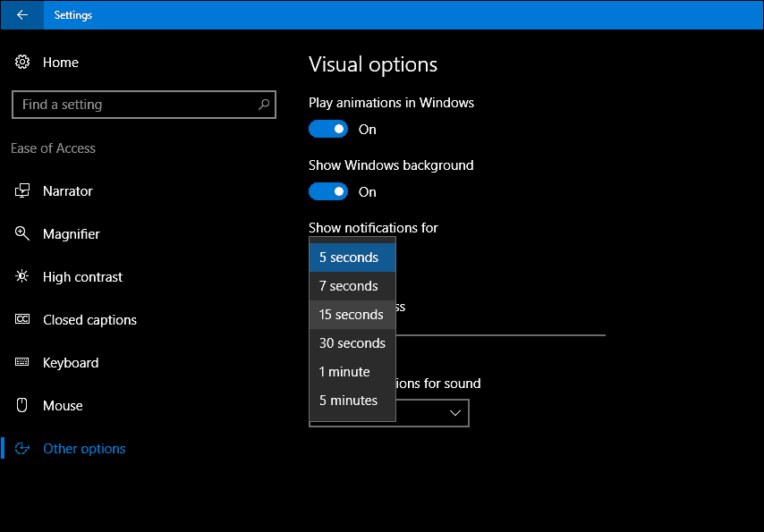 Kaip ilgiau išlaikyti "Windows 10" pranešimus ekrane