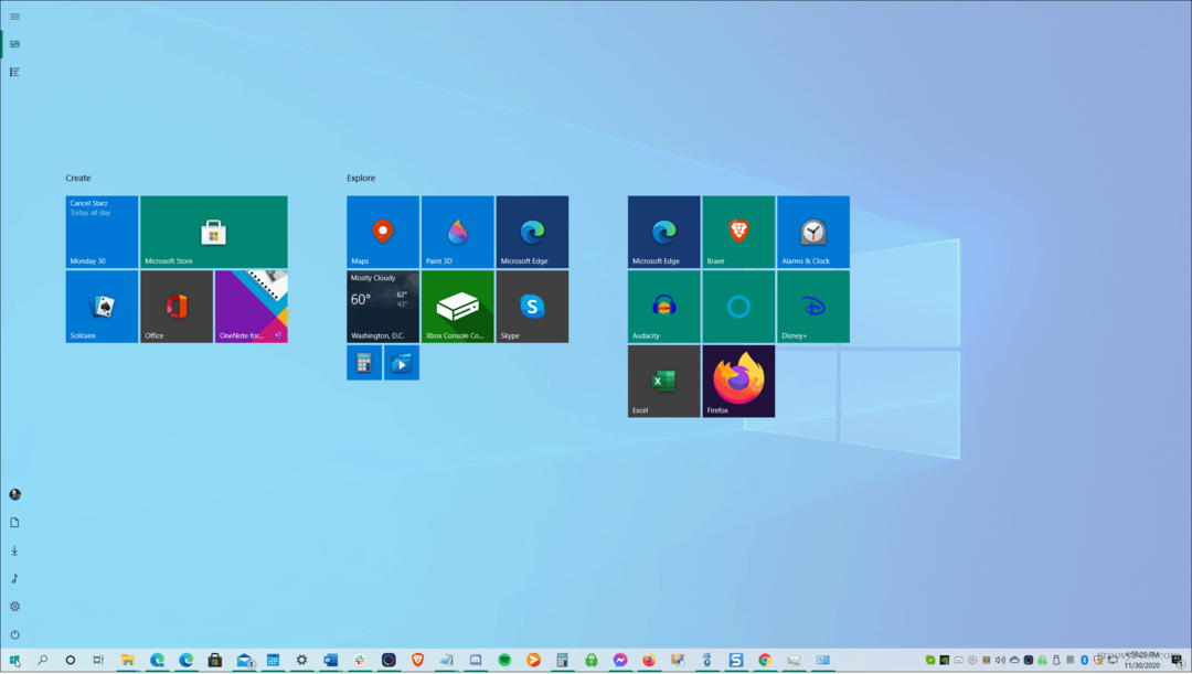 Kaip padaryti „Windows 10“ meniu Pradėti visą ekraną