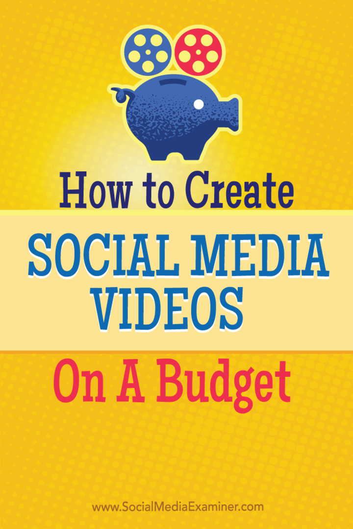 socialinės žiniasklaidos vaizdo įrašai su biudžetu