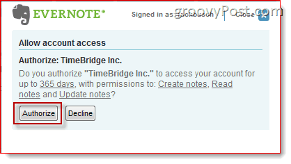 „Evernote Plus TimeBridge“