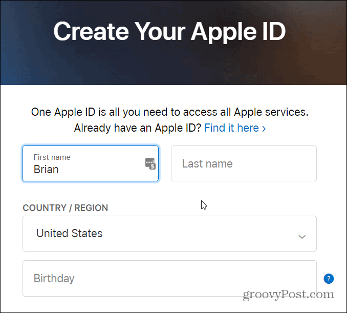forma sukurti obuolių ID