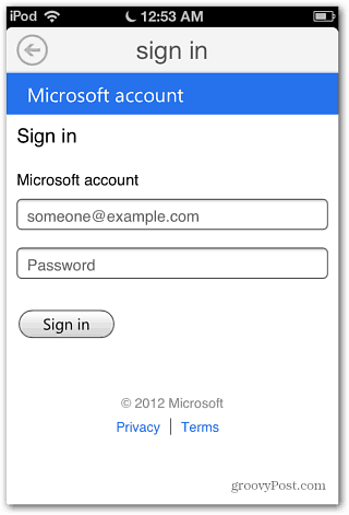 Prisijunkite prie „Microsoft“ paskyros