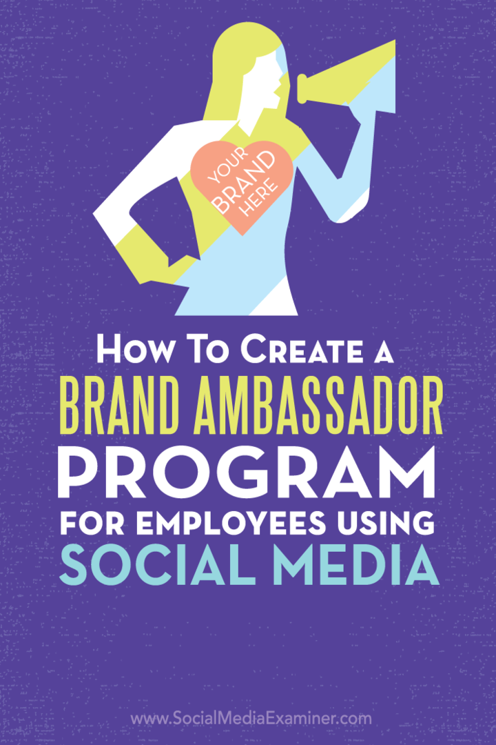 Kaip sukurti prekės ženklo ambasadoriaus programą darbuotojams naudojant socialinę žiniasklaidą: socialinės žiniasklaidos ekspertas