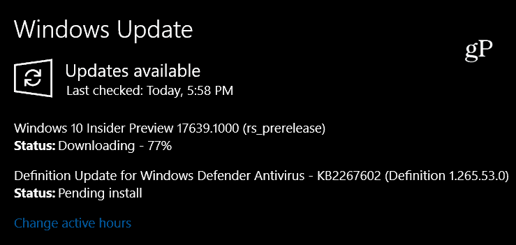 „Windows 10“ „Redstone 5 Build 17639“