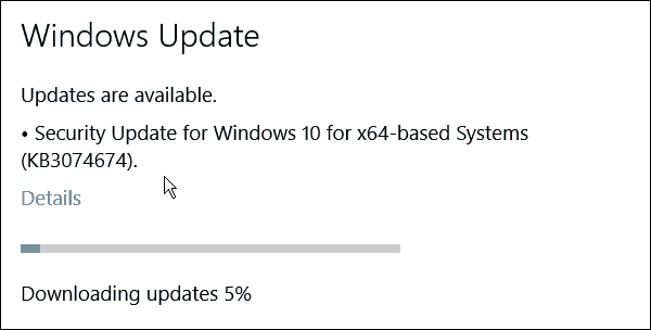 „Windows 10“ gauna dar vieną karštųjų pataisų rinkinį (KB3074674)