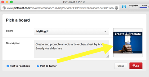 „slideshare share“ į „twitter“