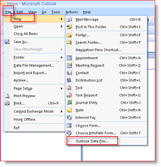 Kaip sukurti .PST failus naudojant „Outook 2007“ arba „Outlook 2003“:: groovyPost.com