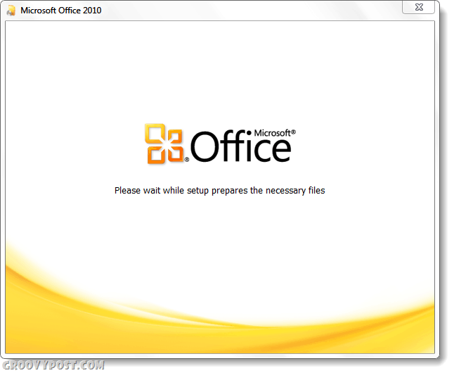 „Office 2010“ diegimo programos ekrano kopija