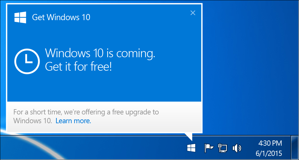 „Microsoft“, kad pašalintų „Windows 10“ atnaujinimo pranešimą