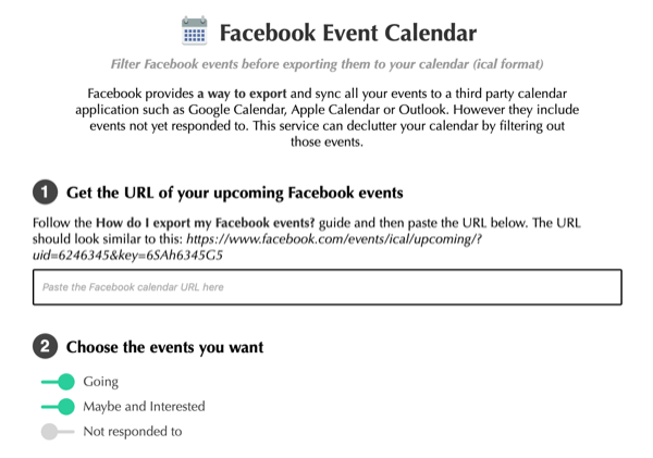 Socialinės žiniasklaidos rinkodaros tinklalaidės savaitės atradimas: „Facebook“ renginių kalendorius.