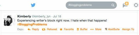 #bloggingproblems „tweet“