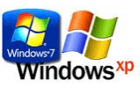 „Windows Xp“ ir „Windows 7“ logotipai
