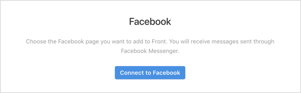 „Front“ programoje spustelėkite mygtuką Prisijungti prie „Facebook“.