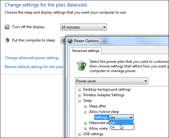 „Windows 7“ patarimas: nustatykite numatytosios maitinimo parinktį „Hibernate“ arba „Miego režimas“