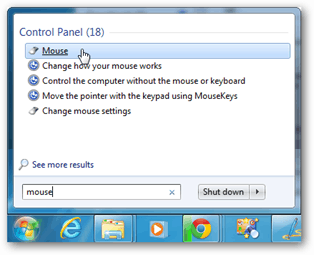 "Windows 7" pelės nustatymai