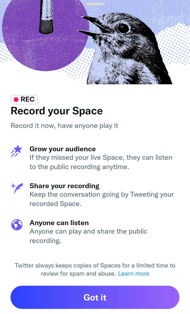 kaip-sukurti-twitter-spaces-record-6 žingsnis