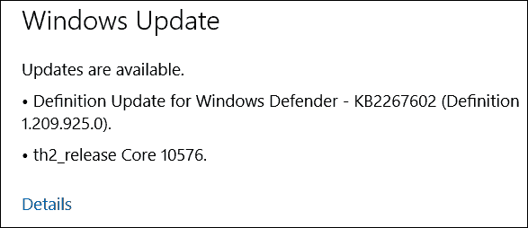 „Windows 10 Build“ 10576