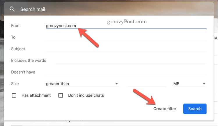 Sukurkite „Gmail“ filtrą