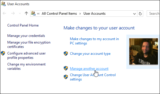 2 Tvarkykite kitą sąskaitą „Windows 10“