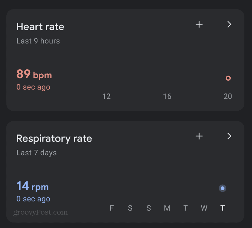„Google Pixel“ širdies kvėpavimo dažnio prietaisų skydelis