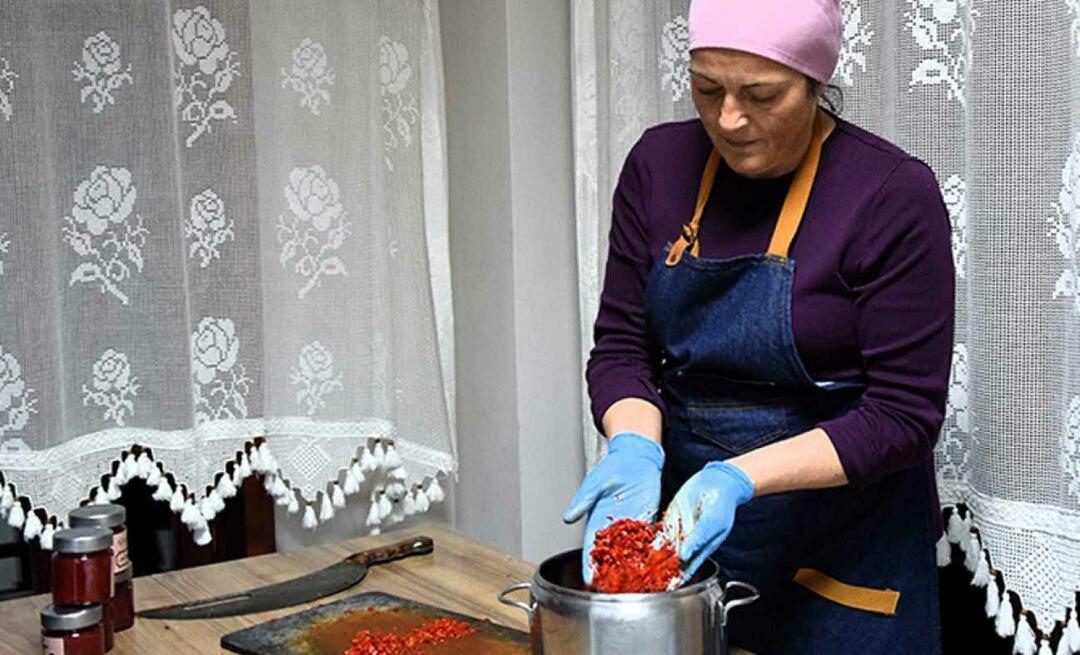 Moterys iš Bilecik gamino uogienę iš Çukurören registruotų aitriųjų pipirų: saldžiausias skausmo būdas!