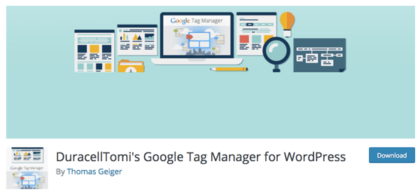 Chrisas rekomenduoja „DuracellTomi“ „Google Tag Manager for WordPress“ papildinį.